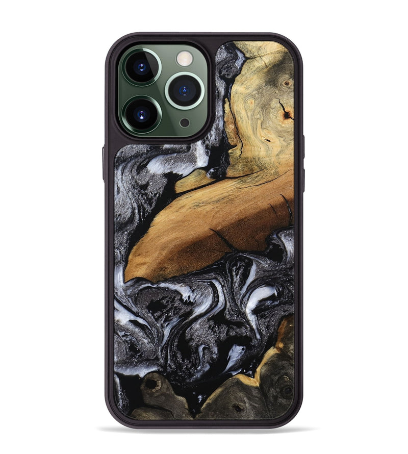 iPhone 13 Pro Max Wood Phone Case - Blake (Black & White, 794933)