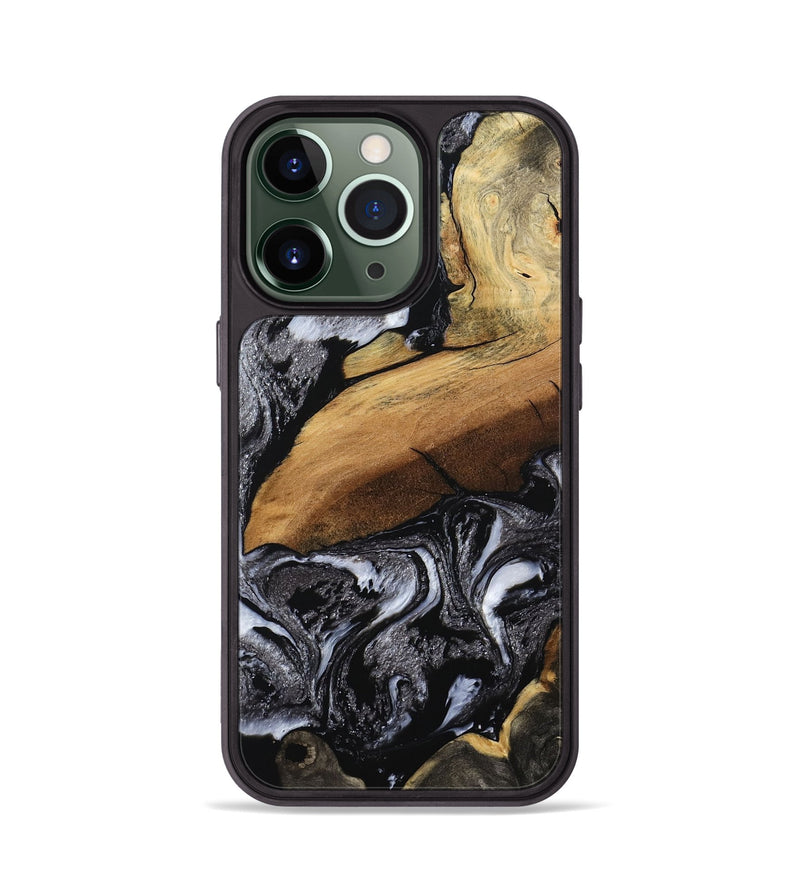 iPhone 13 Pro Wood Phone Case - Blake (Black & White, 794933)
