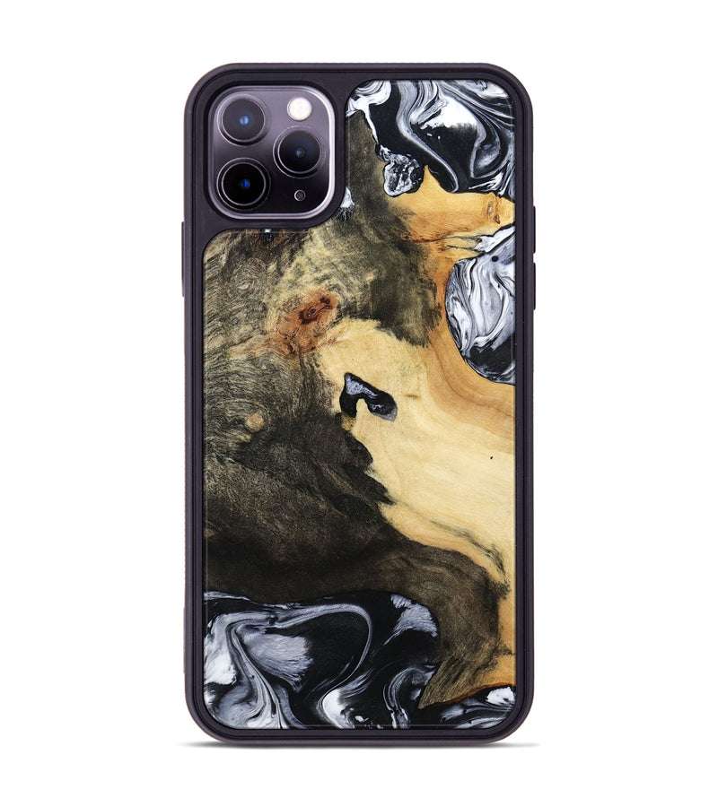 iPhone 11 Pro Max Wood Phone Case - Orpha (Black & White, 794935)
