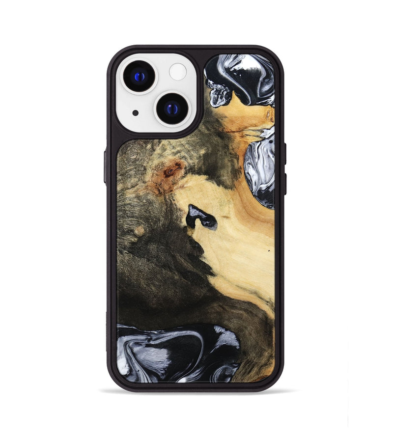 iPhone 13 Wood Phone Case - Orpha (Black & White, 794935)