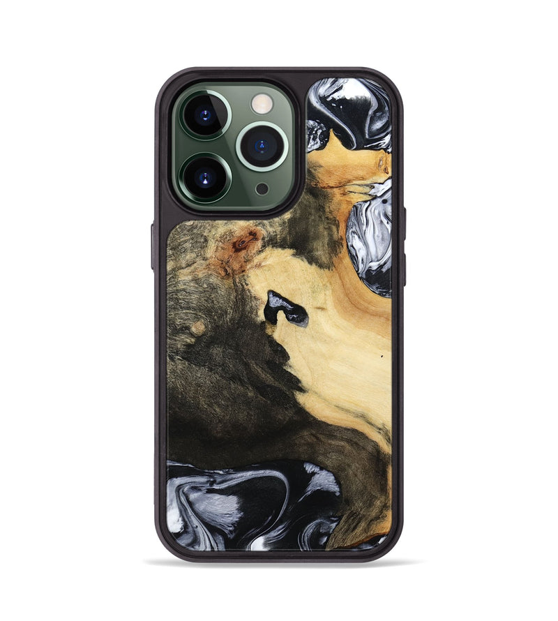 iPhone 13 Pro Wood Phone Case - Orpha (Black & White, 794935)