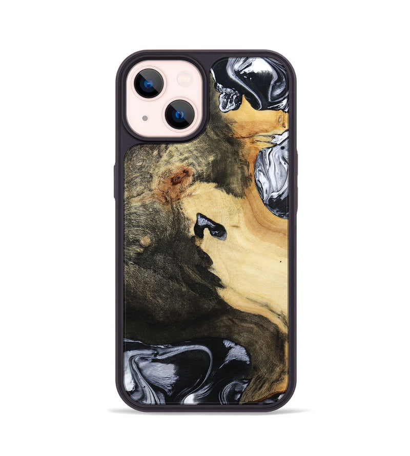 iPhone 14 Wood Phone Case - Orpha (Black & White, 794935)