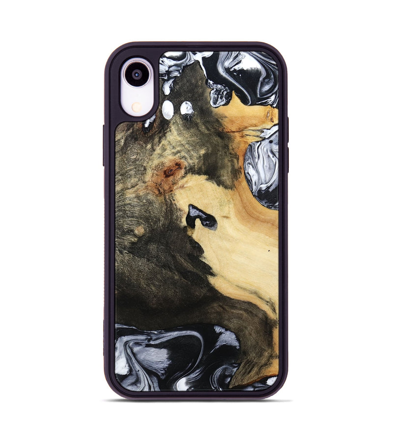 iPhone Xr Wood Phone Case - Orpha (Black & White, 794935)