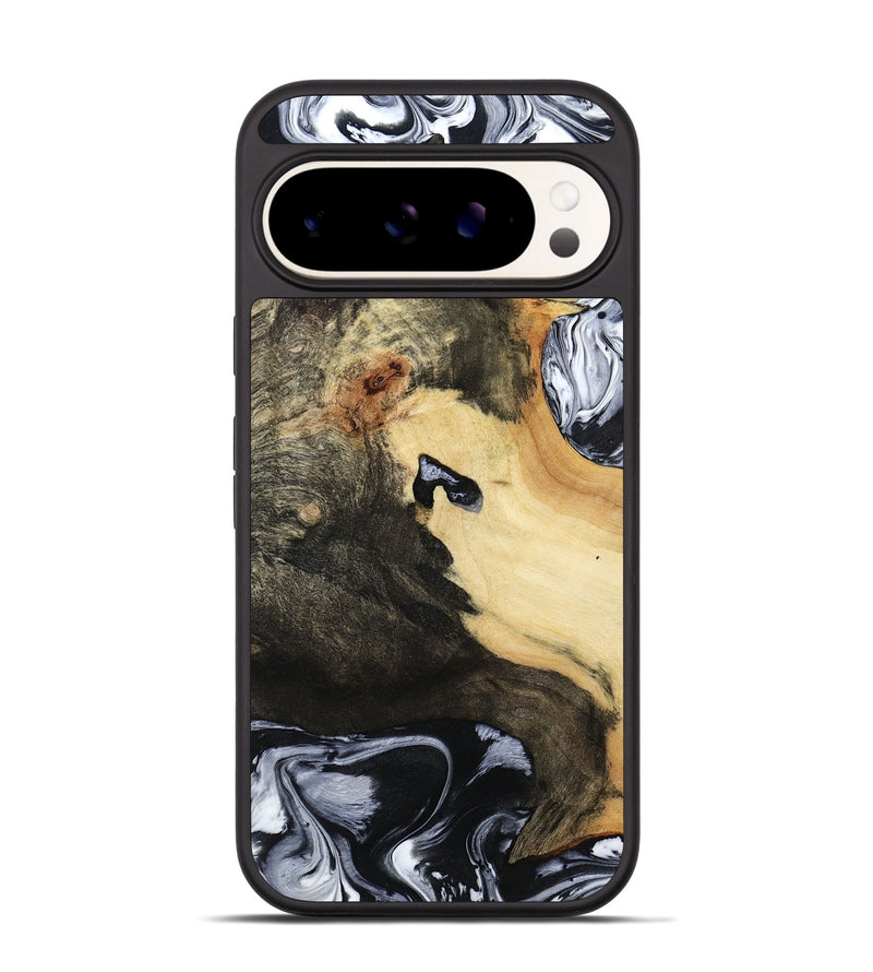 Pixel 9 Pro Wood Phone Case - Orpha (Black & White, 794935)