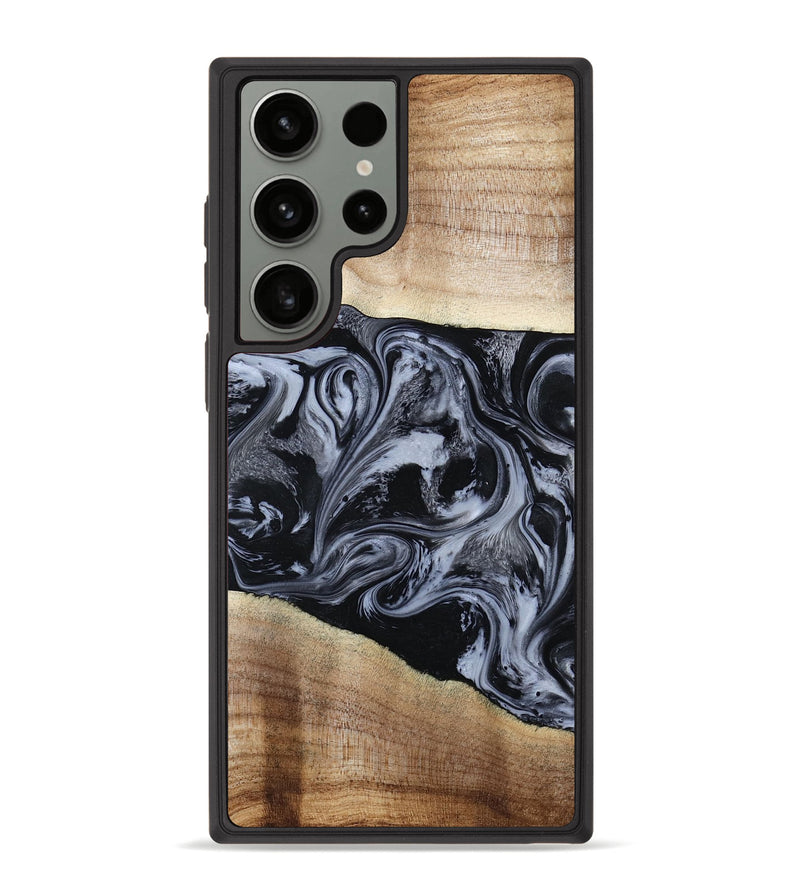 Galaxy S23 Ultra Wood Phone Case - Sheree (Black & White, 794940)