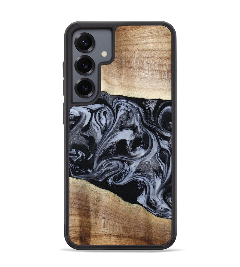 Galaxy S25 Plus Wood Phone Case - Sheree (Black & White, 794940)