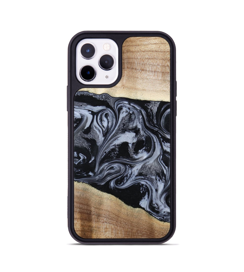 iPhone 11 Pro Wood Phone Case - Sheree (Black & White, 794940)