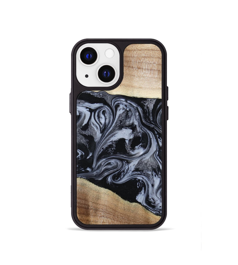 iPhone 13 mini Wood Phone Case - Sheree (Black & White, 794940)