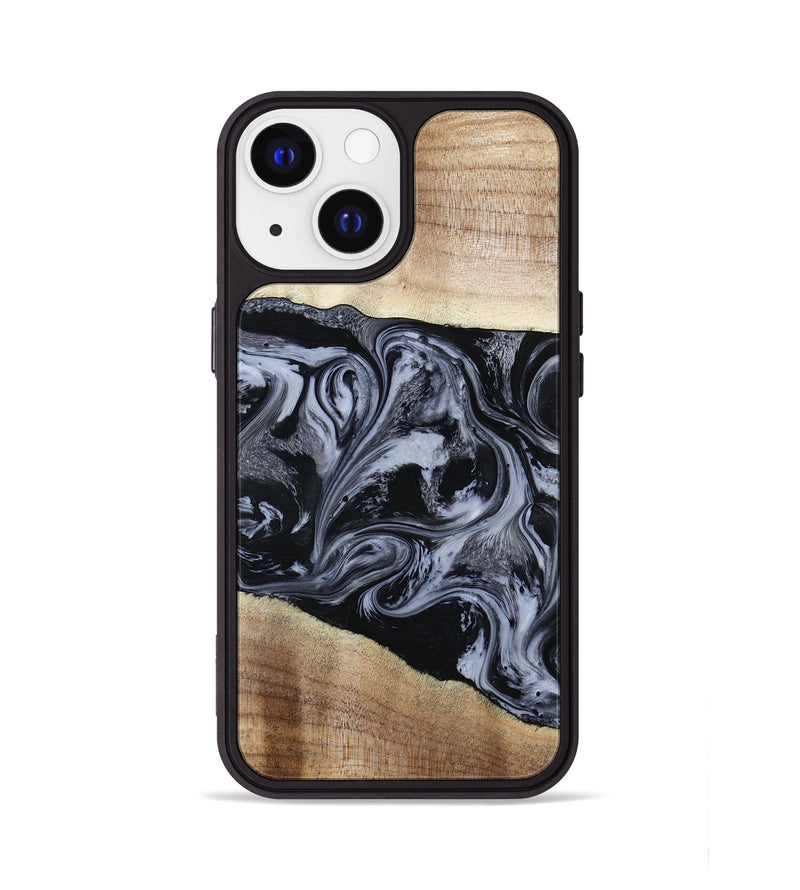 iPhone 13 Wood Phone Case - Sheree (Black & White, 794940)