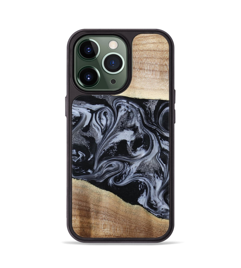 iPhone 13 Pro Wood Phone Case - Sheree (Black & White, 794940)
