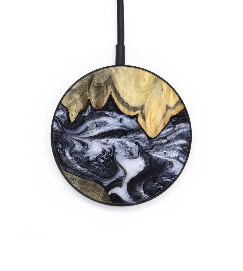 Circle Wood Wireless Charger - Natasha (Black & White, 794943)