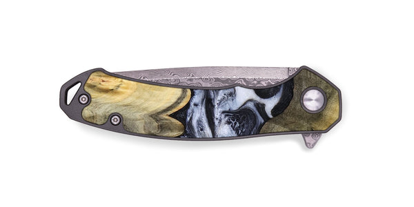 EDC Wood Pocket Knife - Natasha (Black & White, 794943)