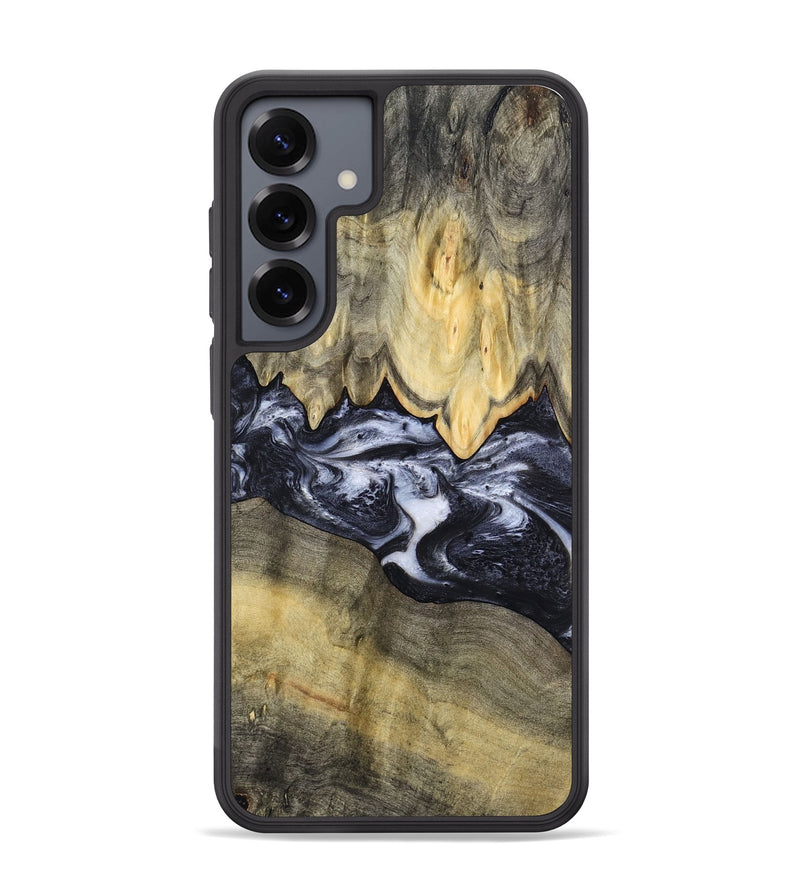 Galaxy S25 Plus Wood Phone Case - Natasha (Black & White, 794943)