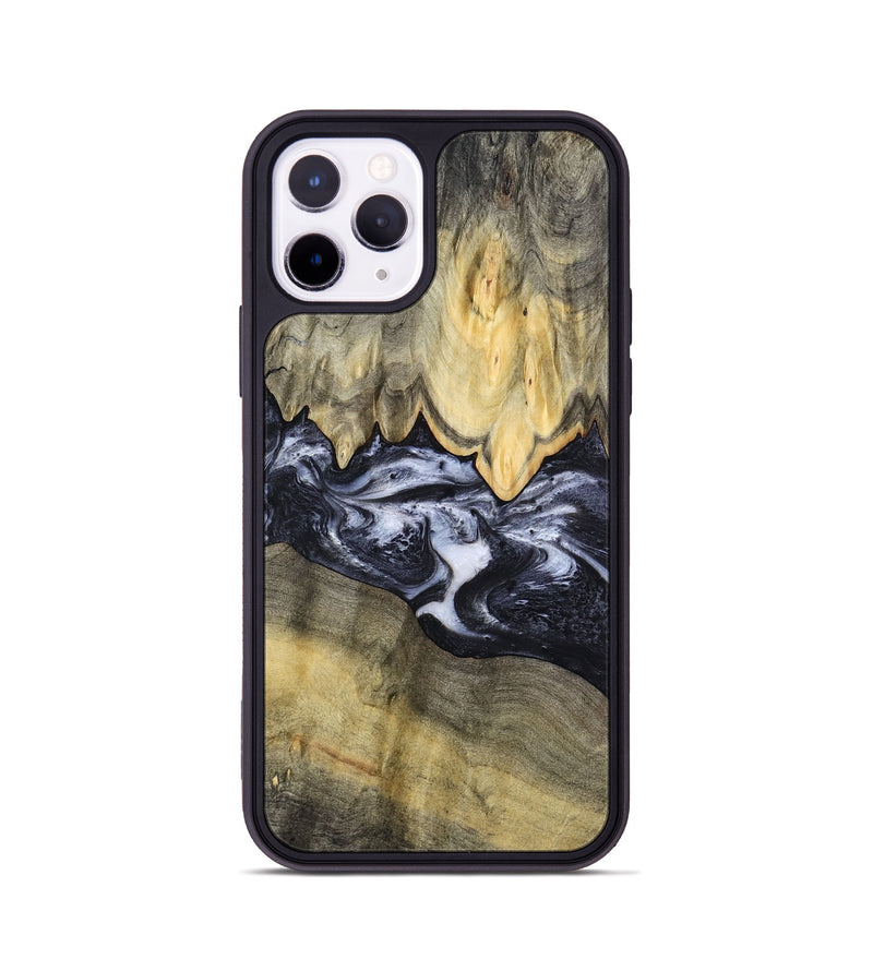 iPhone 11 Pro Wood Phone Case - Natasha (Black & White, 794943)
