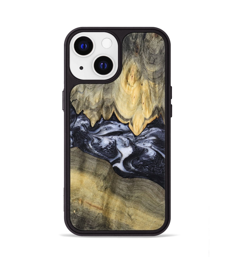 iPhone 13 Wood Phone Case - Natasha (Black & White, 794943)