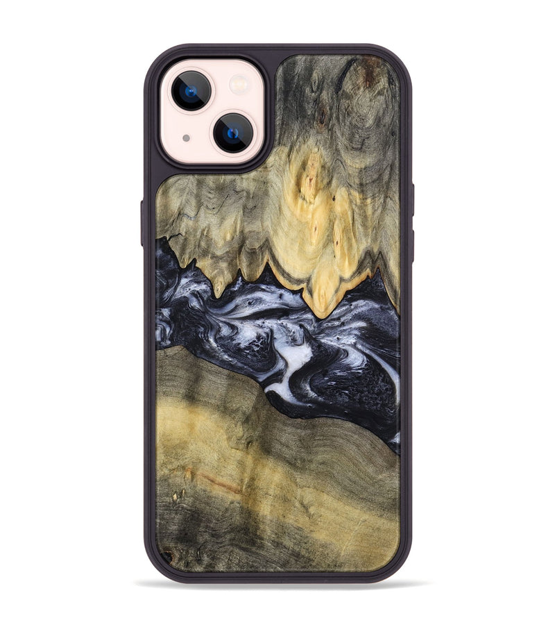 iPhone 14 Plus Wood Phone Case - Natasha (Black & White, 794943)