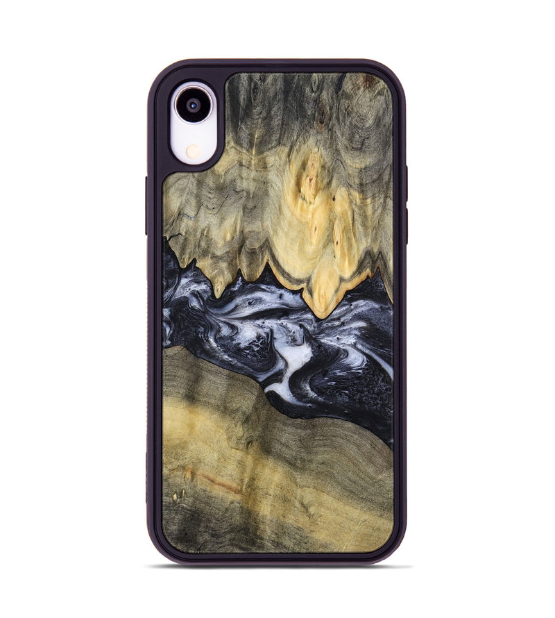 iPhone Xr Wood Phone Case - Natasha (Black & White, 794943)