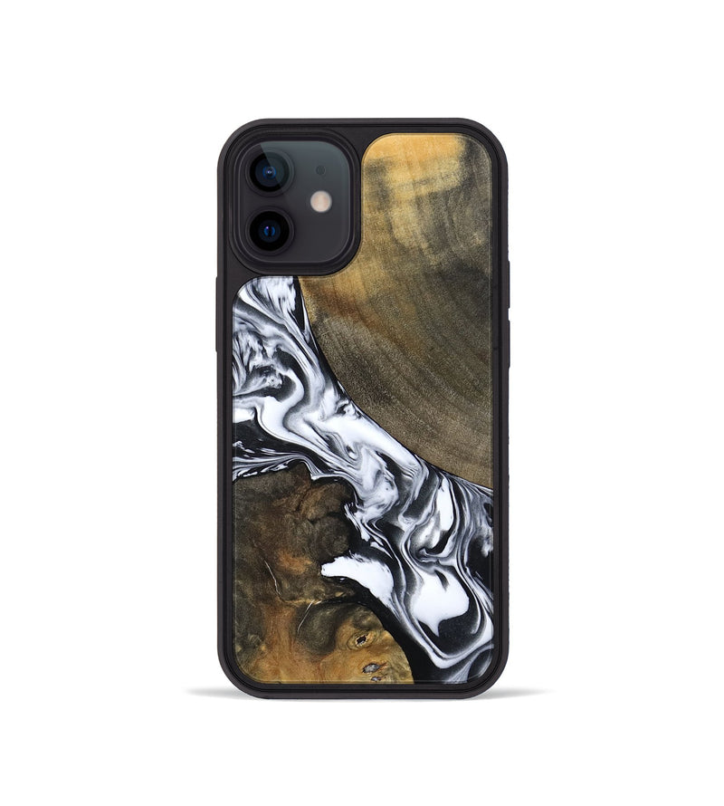iPhone 12 mini Wood Phone Case - Willow (Black & White, 794944)