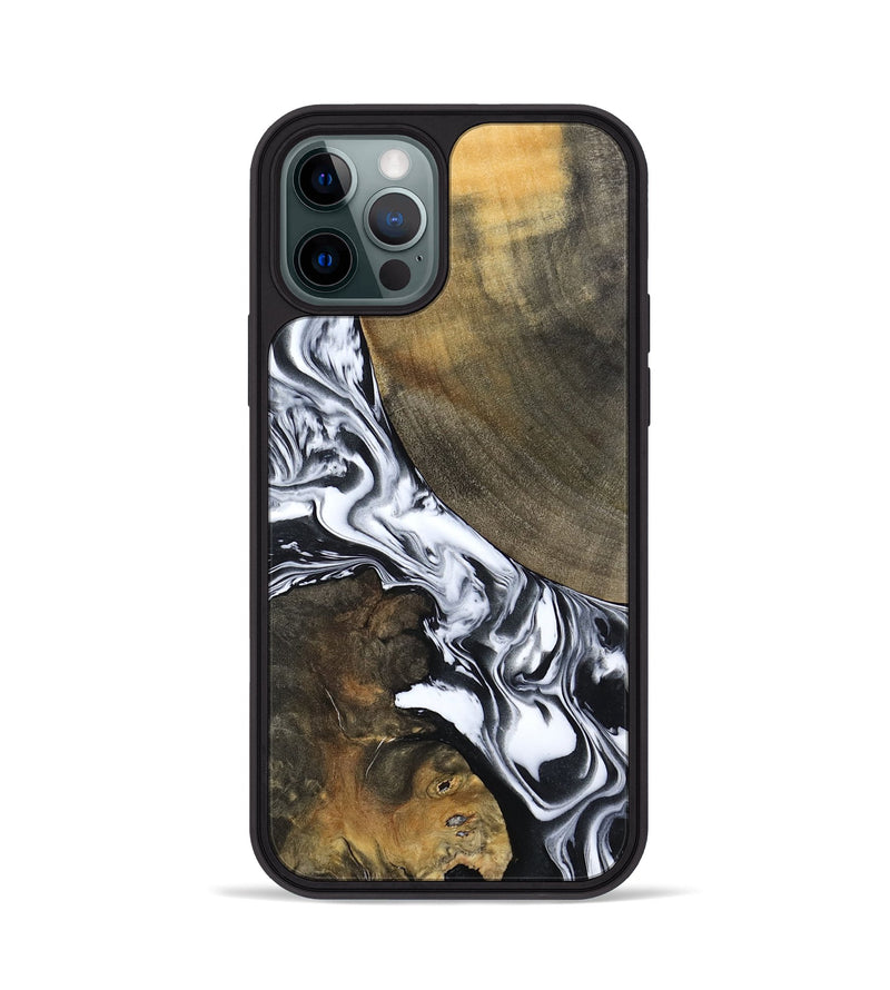 iPhone 12 Pro Wood Phone Case - Willow (Black & White, 794944)
