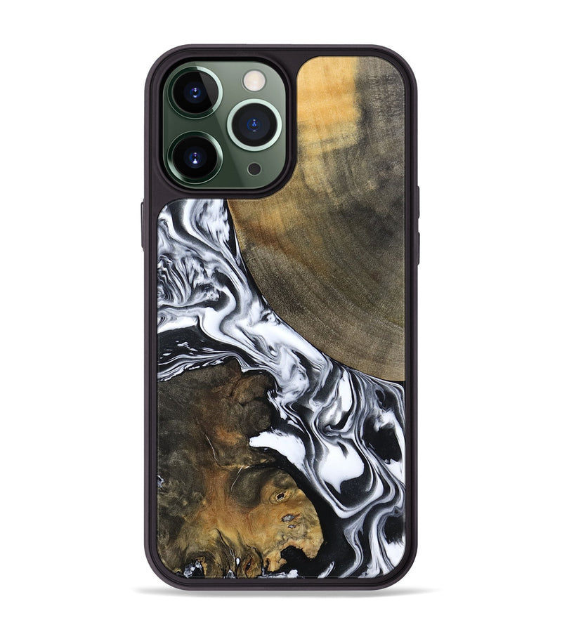 iPhone 13 Pro Max Wood Phone Case - Willow (Black & White, 794944)