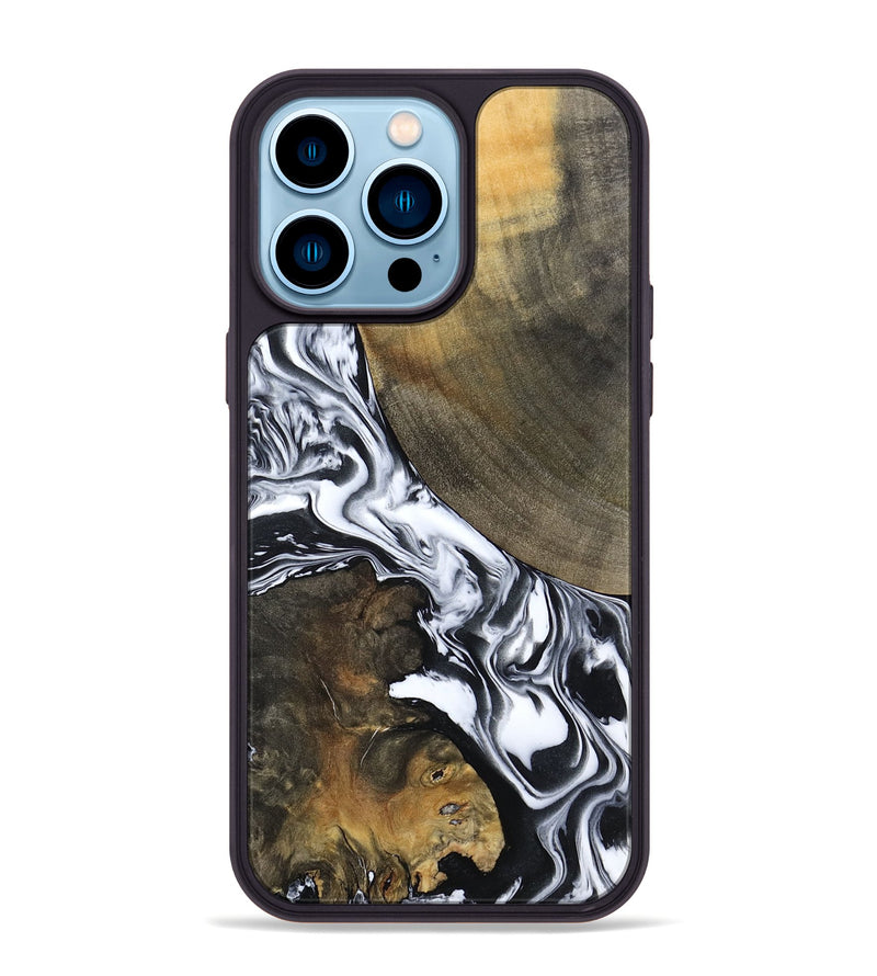 iPhone 14 Pro Max Wood Phone Case - Willow (Black & White, 794944)