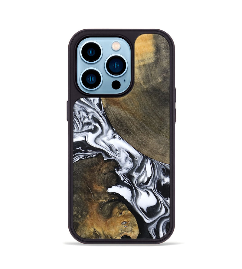 iPhone 14 Pro Wood Phone Case - Willow (Black & White, 794944)