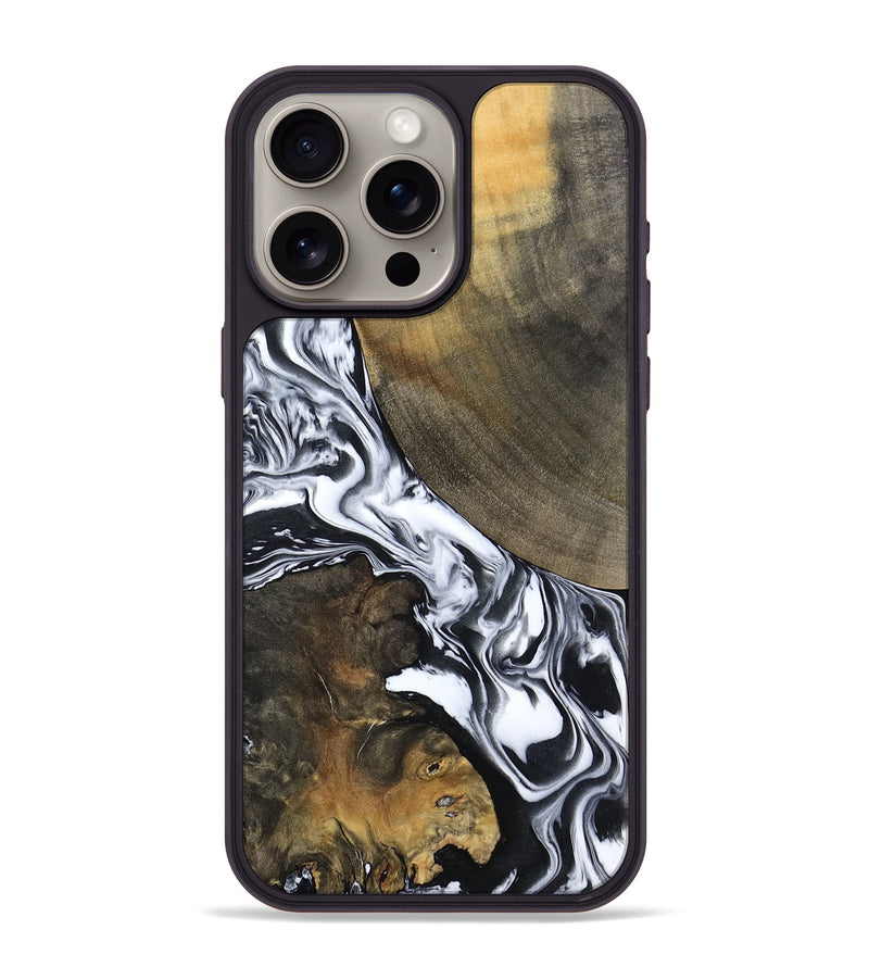 iPhone 15 Pro Max Wood Phone Case - Willow (Black & White, 794944)
