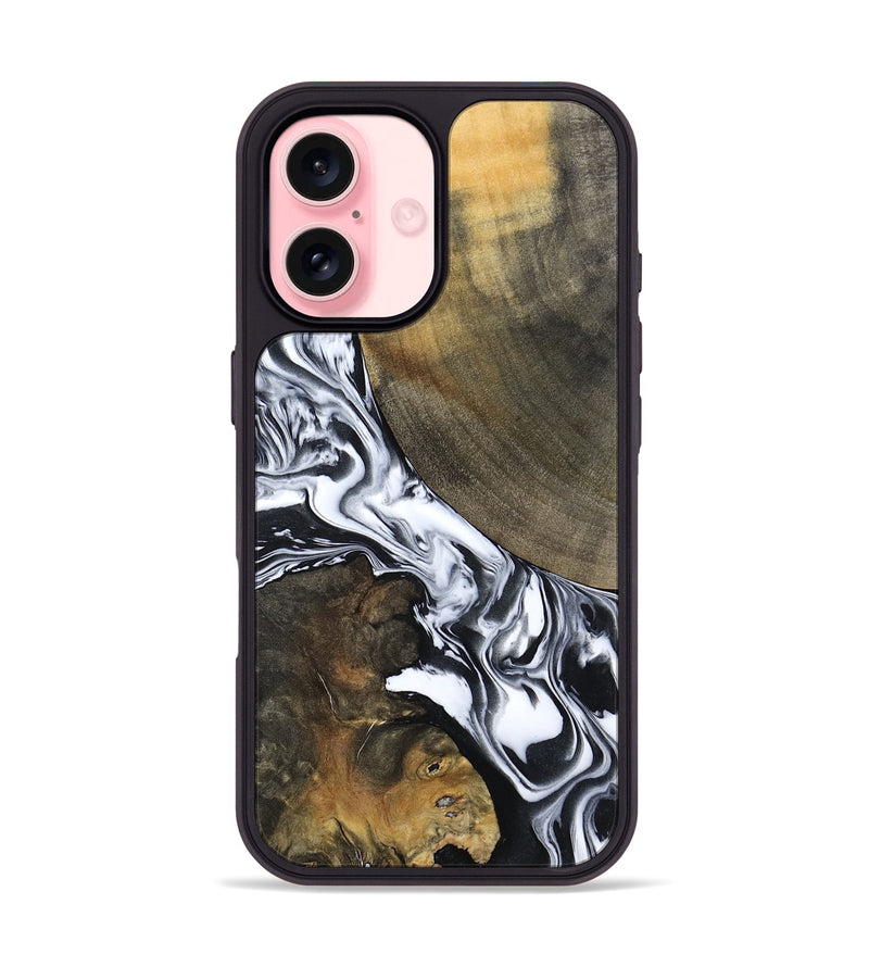 iPhone 16 Wood Phone Case - Willow (Black & White, 794944)
