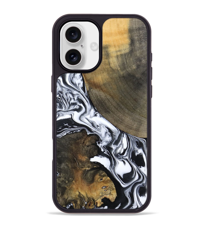 iPhone 16 Plus Wood Phone Case - Willow (Black & White, 794944)