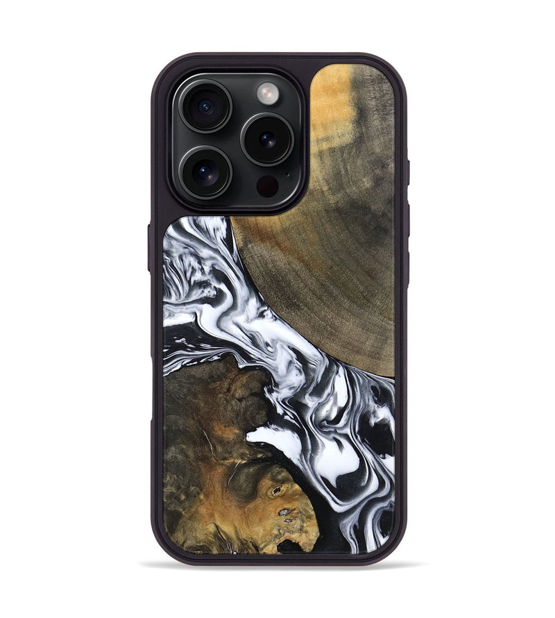 iPhone 16 Pro Wood Phone Case - Willow (Black & White, 794944)