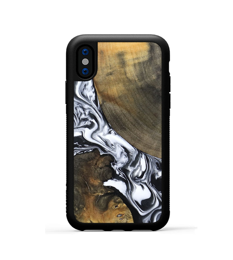 iPhone Xs Wood Phone Case - Willow (Black & White, 794944)