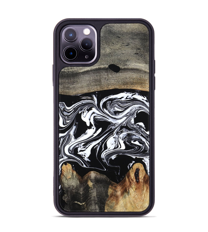 iPhone 11 Pro Max Wood Phone Case - Viva (Black & White, 794946)
