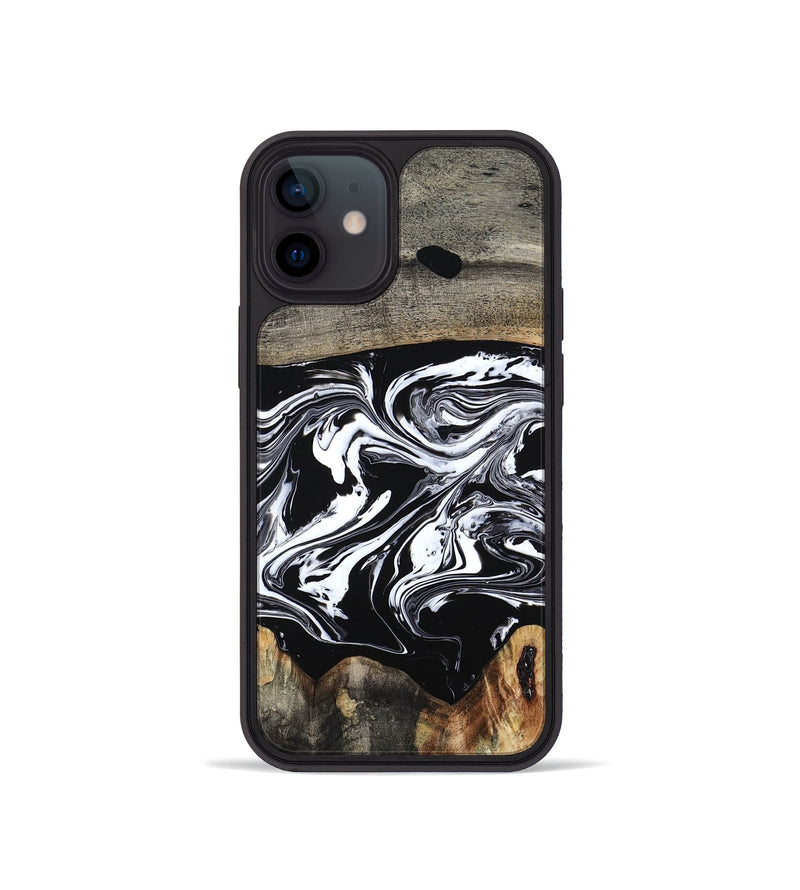 iPhone 12 mini Wood Phone Case - Viva (Black & White, 794946)