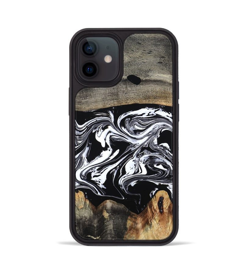 iPhone 12 Wood Phone Case - Viva (Black & White, 794946)