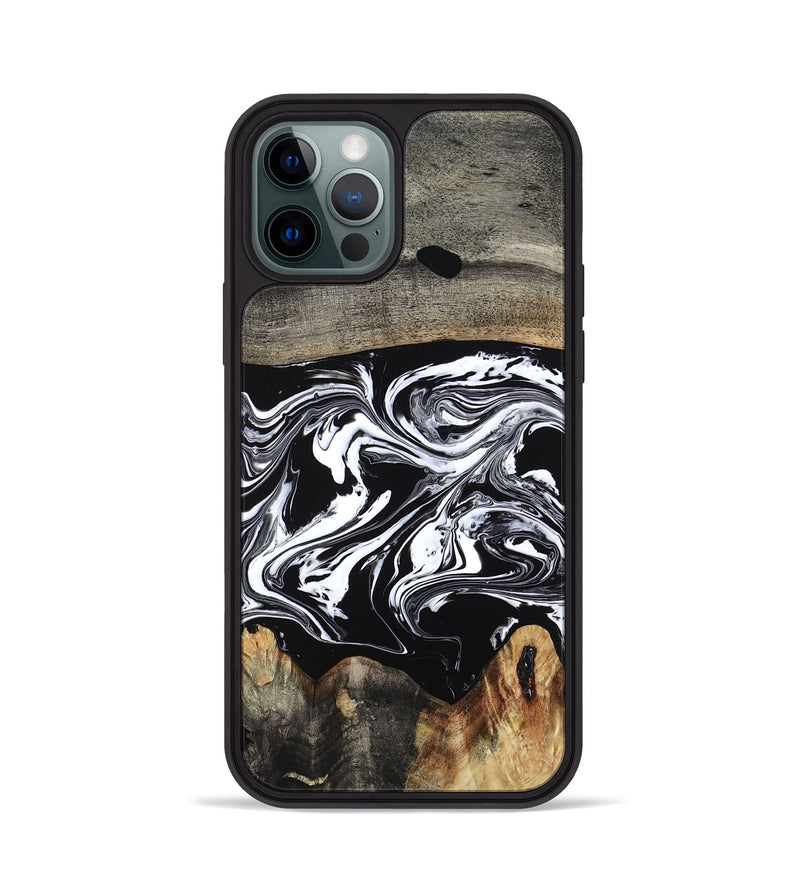 iPhone 12 Pro Wood Phone Case - Viva (Black & White, 794946)