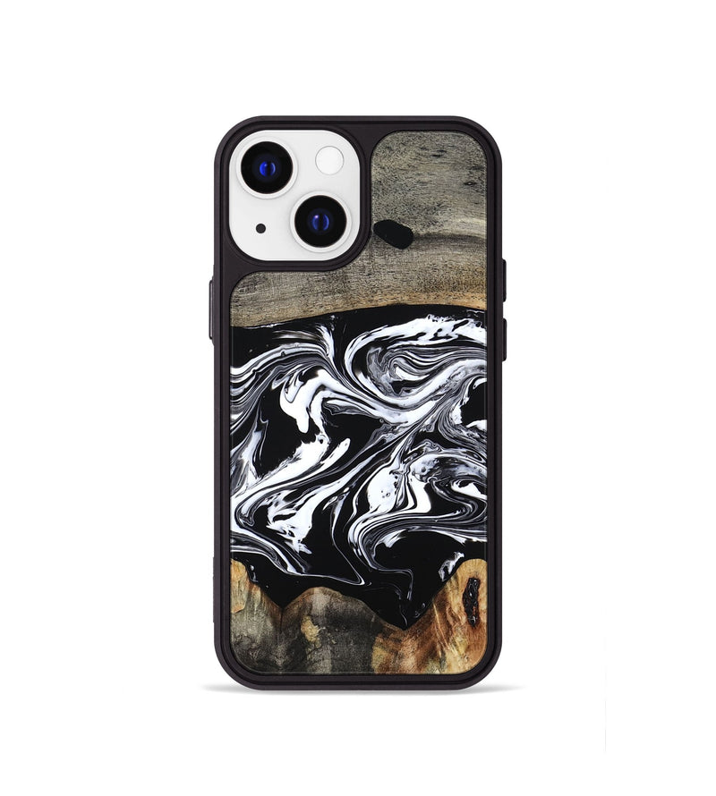 iPhone 13 mini Wood Phone Case - Viva (Black & White, 794946)