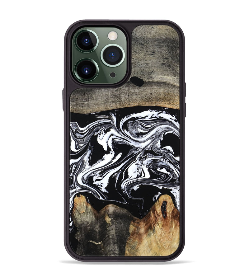 iPhone 13 Pro Max Wood Phone Case - Viva (Black & White, 794946)