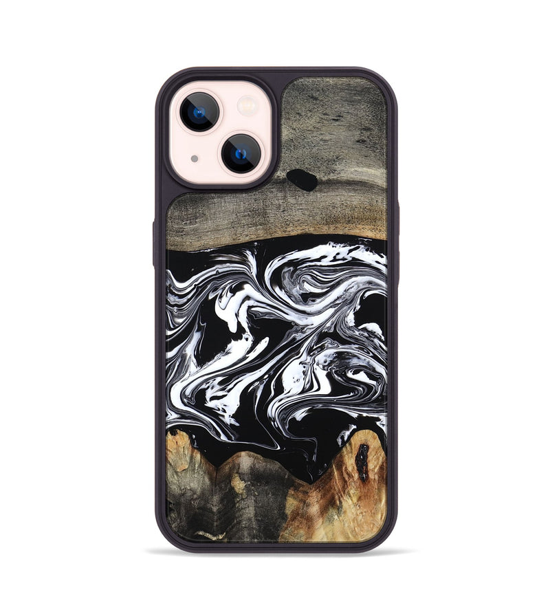 iPhone 14 Wood Phone Case - Viva (Black & White, 794946)