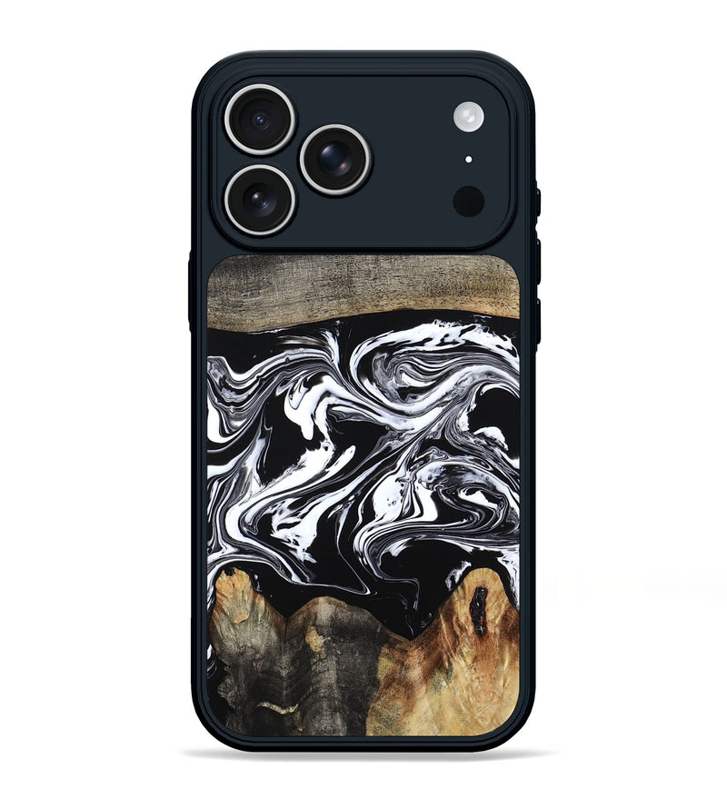 iPhone 17 Pro Max Wood Phone Case - Viva (Black & White, 794946)