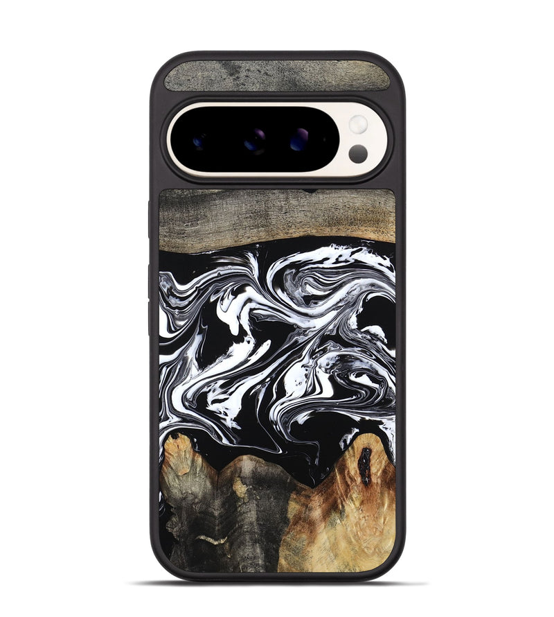 Pixel 9 Wood Phone Case - Viva (Black & White, 794946)