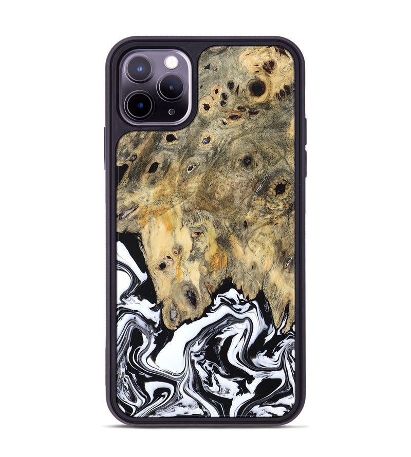 iPhone 11 Pro Max Wood Phone Case - Boston (Black & White, 794947)