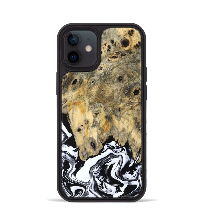 iPhone 12 Wood Phone Case - Boston (Black & White, 794947)
