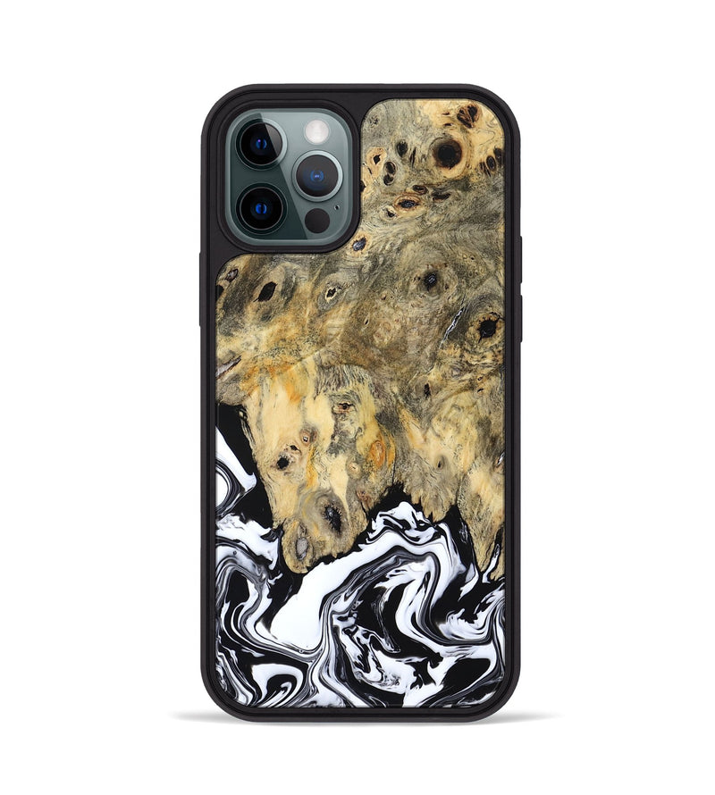 iPhone 12 Pro Wood Phone Case - Boston (Black & White, 794947)