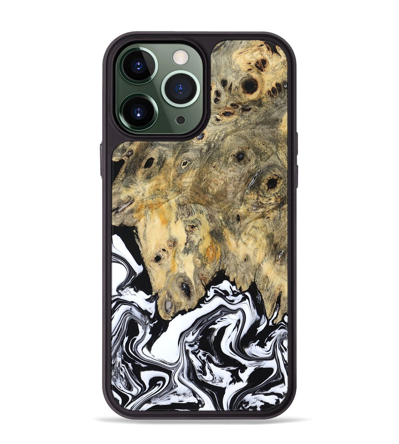 iPhone 13 Pro Max Wood Phone Case - Boston (Black & White, 794947)
