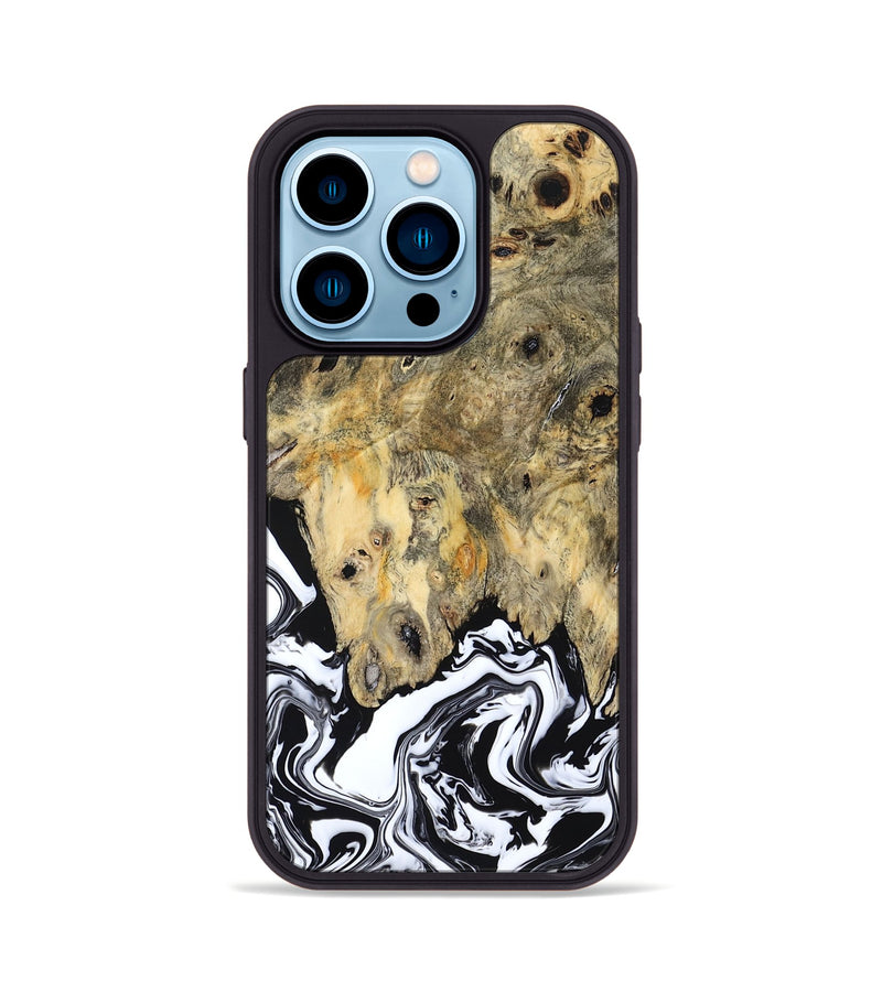 iPhone 14 Pro Wood Phone Case - Boston (Black & White, 794947)