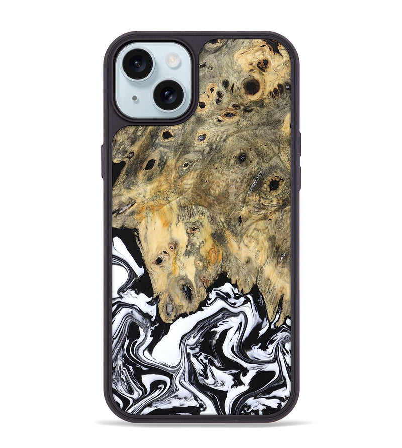 iPhone 15 Plus Wood Phone Case - Boston (Black & White, 794947)
