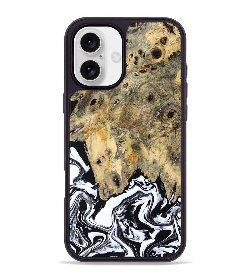 iPhone 16 Plus Wood Phone Case - Boston (Black & White, 794947)