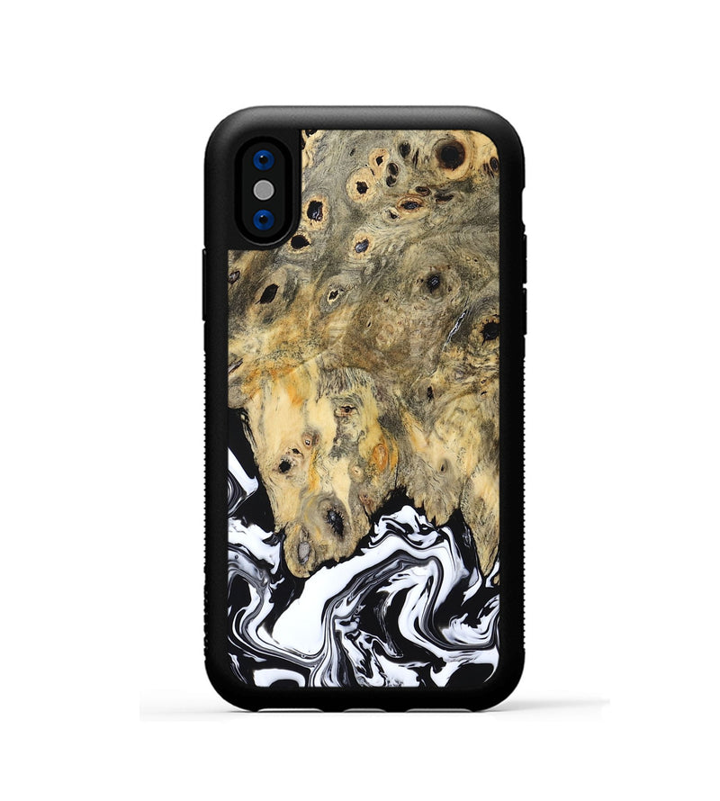 iPhone Xs Wood Phone Case - Boston (Black & White, 794947)