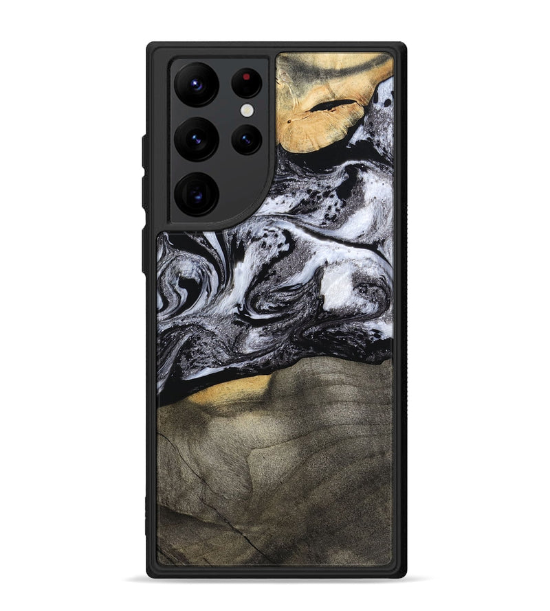 Galaxy S22 Ultra Wood Phone Case - Yaritza (Black & White, 794949)