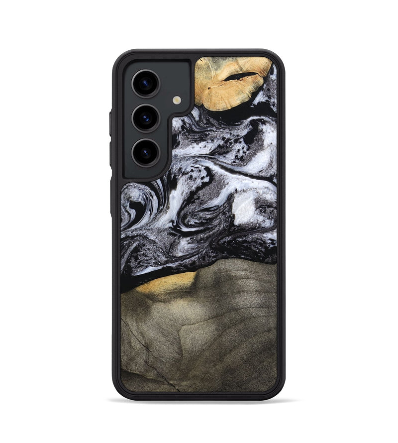Galaxy S24 Wood Phone Case - Yaritza (Black & White, 794949)